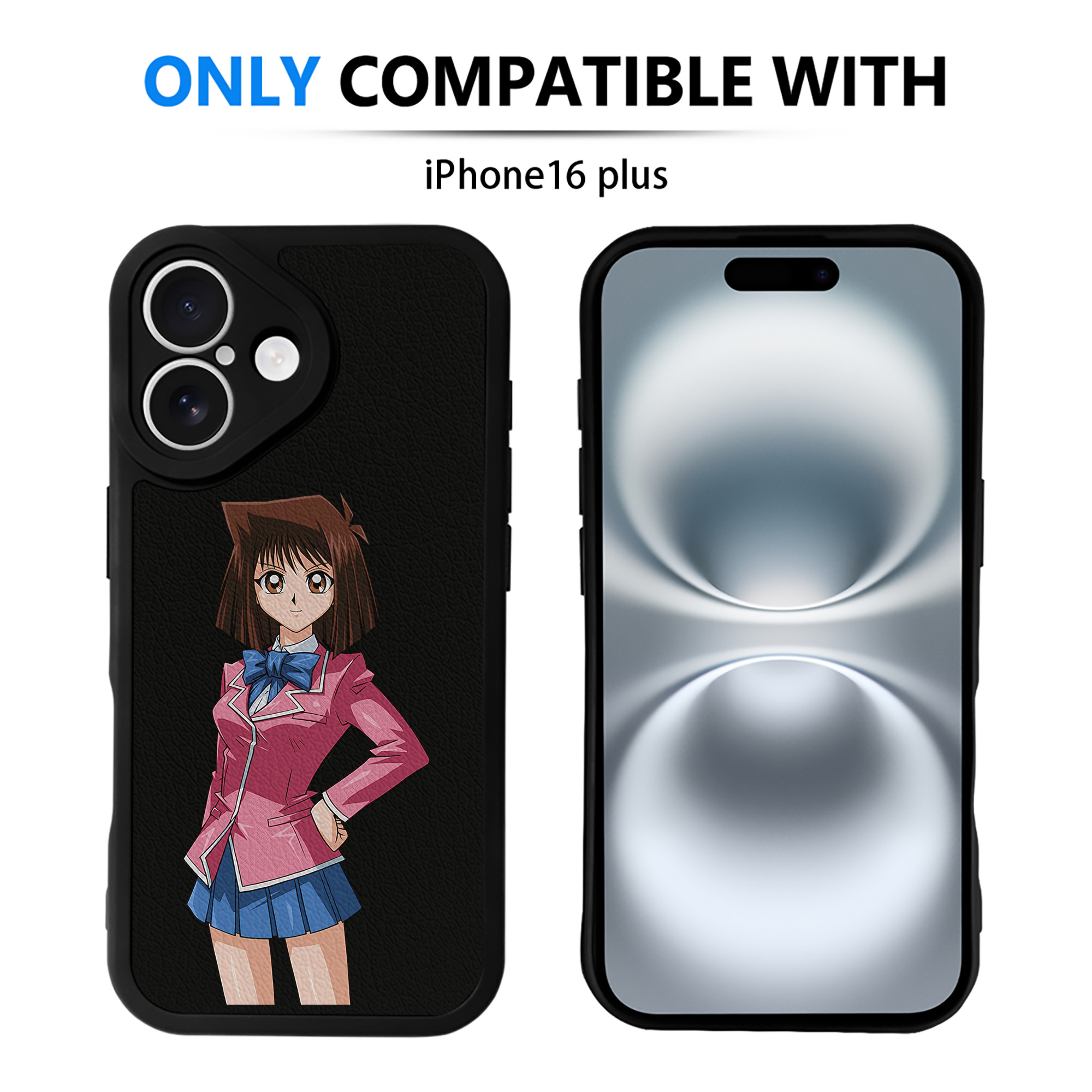 （画像用） 遊☆戯☆王 Yu-Gi-Oh! 【iPhone 16シリーズ対応】シリコンスマホケース（レザー調） 材質：シリコン